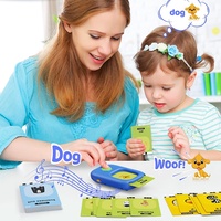Machine d'apprentissage de la prononciation pour enfants, chat de dessin animé, orthophonie, éducation précoce, haut-parleur arabe et anglais, cartes flash parlantes pour les enfants de 2 à 6 ans
