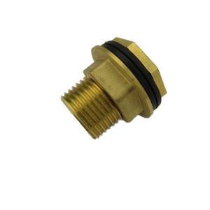 Solid Brass Water Tank Connector <b>Head</b> Partition Joint 1.27 cm Female and 1.91 cm Male Plumbing <b>Hoses</b> - Product Image 1