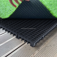 Aménagement paysager Toit Jardin Gazon artificiel Plaque de filtre à eau Sous-sol Drainage sous-grade 500x500 Planche de drainage en plastique noir