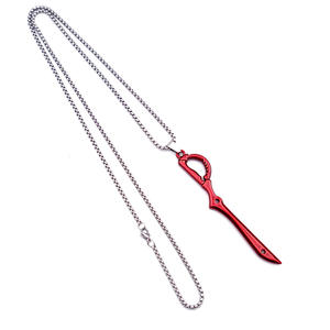 5 estilos KILL La KILL collar joyería para mujer <span class=keywords><strong>Anime</strong></span> personalizado rojo plateado Aleación de Metal colgante fe collar coche llavero - Product Image 5