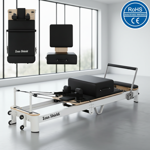 Reformer <span class=keywords><strong>de</strong></span> Pilates Profesional <span class=keywords><strong>de</strong></span> Aluminio Zeus Shield, Directo <span class=keywords><strong>de</strong></span> Fábrica, Resistente, Portátil y Ajustable, para Gimnasio en Casa y Estudio <span class=keywords><strong>de</strong></span> Pilates - Product Image 1