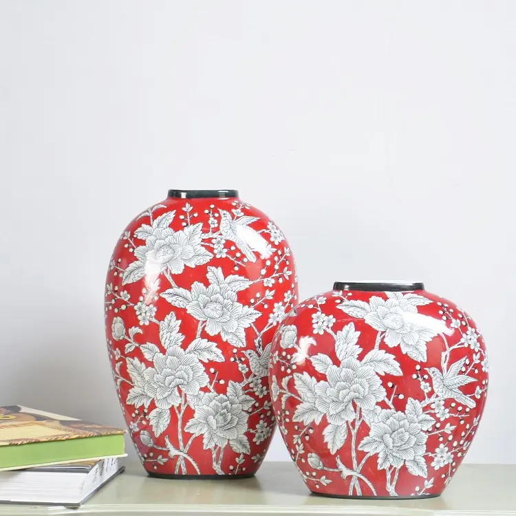 Chinese handpainted antique chinese ceramic vase