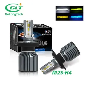 Golongtech farol automotivo m2s, h4, 50w, luz de led, 20000lm, 9005, h11, h7, h4, c6