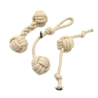 Multi Set Corde de Chanvre Naturel Gris Écologique Jouet Interactif pour Chien Durable Corde en Coton Chanvre Jouet pour Chien