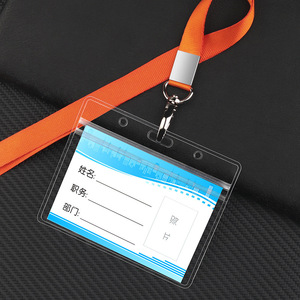High Quality PVC <strong>Hard</strong> <strong>Card</strong> <strong>Case</strong> Custom Name Badge Holder with Button Closure for Business <strong>Card</strong>