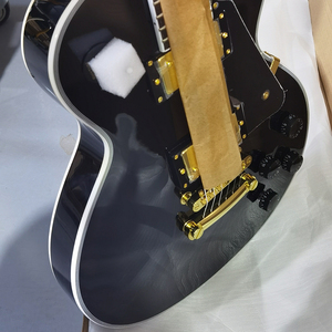 Mahogany 6-<b>String</b> Guitar Gloss Solid <b>Top</b> Fingerboard Fully Enclosed Tuning Pegs P-90/H-H Pickup OEM - Product Image 3