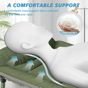 Ghế xếp dã ngoại màu xanh đậm, di động, có thể gấp gọn, dùng làm giường xếp ngoài trời, thích hợp cho du lịch, văn phòng và cắm trại - Product Image 2