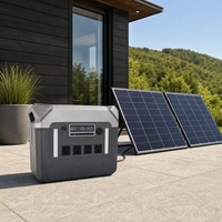 Station d'alimentation portable LiFePO4 2000W 1843.2Wh à onde sinusoïdale pure, générateur de secours pour camping-car, camping et urgences domestiques