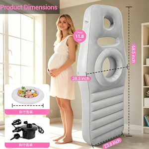 <span class=keywords><strong>Almohada</strong></span> Inflable <span class=keywords><strong>de</strong></span> <span class=keywords><strong>Maternidad</strong></span> con Orificio para la Cabeza para Mujeres Embarazadas - Diseño en Forma <span class=keywords><strong>de</strong></span> O <span class=keywords><strong>de</strong></span> PVC Ecológico, Soporte Abdominal para Dormir Boca Abajo - Product Image 6