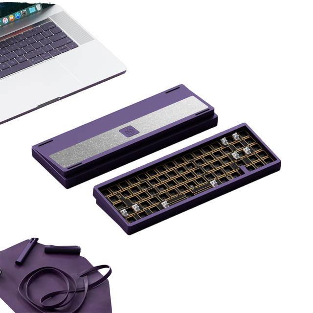New Arrival Weikav Lucky 65 V2 65% Wireless Three Mode Full Aluminum RGB Hot Swap QMK USB-C Mechanical Keyboard Barebone Kit