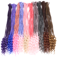 10 ciocche/confezione Dreadlock extension fatti a mano all'uncinetto capelli sintetici 24 pollici rosa 613 Crochet trecce per capelli per donne deadlock Hai