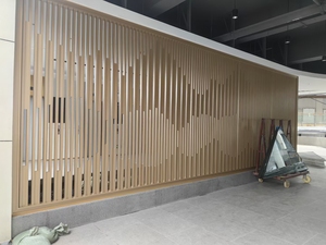 Minimalist Aluminum Curtain Wall Room Divider 70in+ Anodized Eco-Friendly Hall Partition - Product Image 2