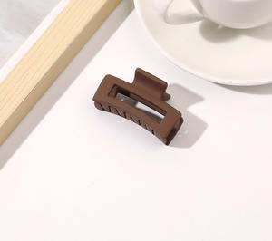 Fermagli per Capelli Quadrati in Plastica Opaca Colorata all'Ingrosso, Accessori Carini per Ragazze, Stile Giapponese e Coreano, Colori Morandi - Product Image 5