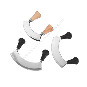 Cuchillo manual de acero inoxidable Syh1487 para picar ensaladas y cortar pizza, tipo balancín, sostenible, al por mayor - Product Image 1