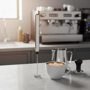 Pailite Leistungsstarker Hand-Milchaufschäumer, Edelstahl 304, Umweltfreundlich, Batteriebetrieben - Product Image 1