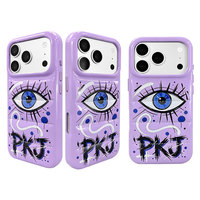 Coques de téléphone esthétiques avec motif œil maléfique en relief, coques de téléphone brillantes rembourrées avec grande fenêtre pour appareil photo, antichoc pour iPhone 18 Pro Max