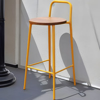 Tabouret de bar empilable en métal, style nordique minimaliste et luxe léger, avec dossier design, robuste, pour comptoir haut, salle à manger, école, maison, bar