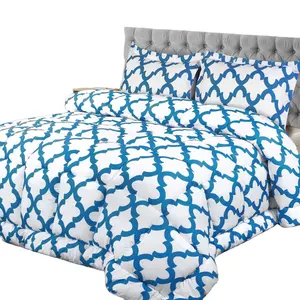 Set di copripiumino in poliestere 100% stampato personalizzato copripiumino in tessuto da letto progettato di alta qualità confortevole traspirante 200TC Wedding Twin