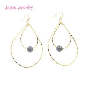 R241 boucles d'oreilles en fil de perle, perles de tahiti, bijoux hawaïens en gros - Product Image 6