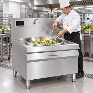 Cocina de Inducción Comercial de Gran Tamaño, 15-30kW, 380V, Un Solo Quemador, 600-1200mm, Tipo Piso, para Cocina Centralizada - Product Image 5