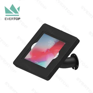 LSW10B-C Anti-theft Full Covered Wall Mounted Tablet Kiosk for iPad enclosure Case VESA Wall mount Bracket Tablet Kiosk