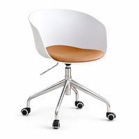 Chaise de bureau pivotante moderne de style nordique avec roulettes, chaise de travail réglable en hauteur, style scandinave, chaise de bureau pivotante de style mid-century