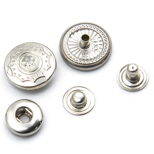Boutons-pression décoratifs ronds en métal sans nickel avec logo personnalisé en relief pour accessoires vestimentaires - Product Image 6