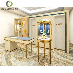 Sang trọng tùy chỉnh đồ trang sức Showcase tủ trưng bày với ánh sáng LED Tường hình ảnh tủ trưng bày cho cửa hàng đồ trang sức - Product Image 2