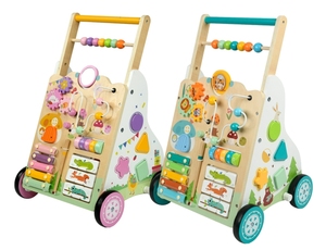 <span class=keywords><strong>Carrito</strong></span> de Empuje de Madera con Centro de Actividades como Clasificador de Formas, Giradores y Pista de Cuentas, Andador de Actividades - Product Image 6