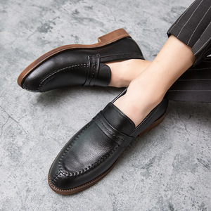 Nouvelles Idées de Produits : Chaussures Habillées Oxford Décontractées pour Hommes en Cuir Véritable Respirant, Idéales pour l'Été et les Mariages, avec Semelle Plate en PU - Product Image 4