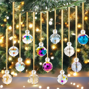 Wholesale SY Brand 2.5CM Handpainted Glass Christmas Shiny <b>Crystal</b> <b>Ball</b> Tree Hanging Ornament - Product Image 2