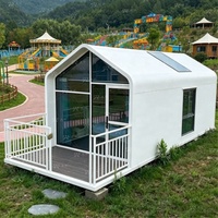 Maison préfabriquée modulaire de luxe, imperméable, écologique, à structure triangulaire en acier, mini-maison portable, cabane biomimétique portable