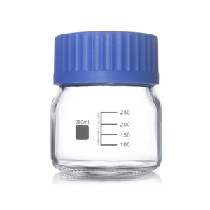Botellas de reactivo graduadas de vidrio borosilicato de boca ancha con tapa de rosca GL80 de 250 ml, 500 ml y 1000 ml para uso en laboratorio. - Product Image 2