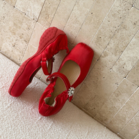 Collections Automne 2026 – Chaussures Décontractées Super Élégantes à Bout Carré et Strass Floraux Style Ballerines Mary Jane pour Femme