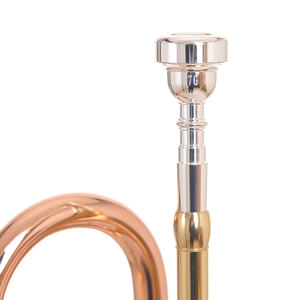 Trompette Bb professionnelle, finition laquée or, corps en laiton jaune, conception à 3 clés pour débutants et joueurs - Product Image 4