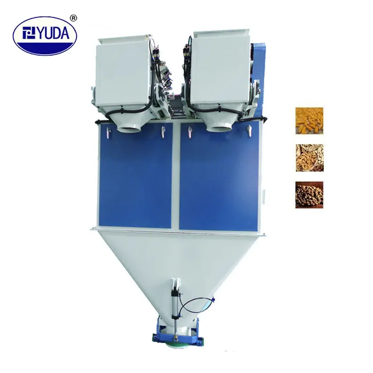 YUDA स्वचालित वजन बैगिंग बीन्स फ़ीड दानेदार उर्वरक गोली अनाज चावल 25-100 किलो गेहूं का आटा चावल पैकिंग मशीन
