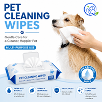 Lingettes de toilettage pour chiens et chats, 100 unités, extrait de plantes naturelles, parfum floral doux, sans alcool, sans parabène, sans rinçage