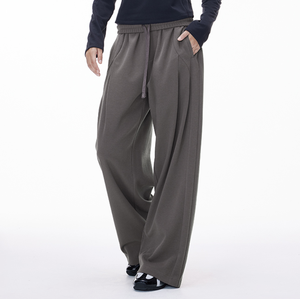 Pantalons de survêtement en sergé baggy MoDu personnalisés pour hommes, style vintage décontracté, jambes larges, pantalons larges pour hommes - Product Image 1