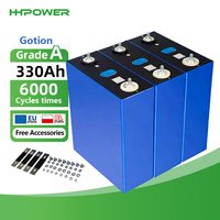 Sel Baterai Lithium Prismatic Lifepo4 Gotion 3.2V 330Ah, Baterai Lifepo4 330AH untuk Sistem Tenaga Surya DIY, RV, dan Golf Cart