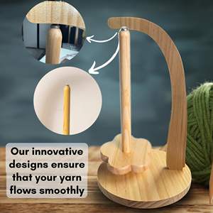 Wood <b>Yarn</b> Holder for Knitting and Crocheting,Crochet Gift for Knitting Lovers,Wooden <b>Yarn</b> Spinner for Crocheting Well,Gift - Product Image 5