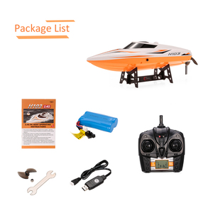 Barco a Control remoto impermeable para niños, barco de largo alcance H103, barco a Control remoto con giro de 180 grados, <span class=keywords><strong>lancha</strong></span> alta velocidad con Motor de cepillo - Product Image 4