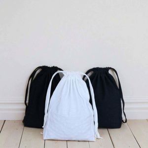 New Disposable Herringbone Pattern Cotton Drawstring Bag for Jewelry Gift Packaging with Customizable Color and Size - Product Image 5