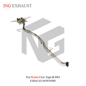 Ing สำหรับ <span class=keywords><strong>Honda</strong></span> <span class=keywords><strong>Civic</strong></span> Type-R <span class=keywords><strong>FK8</strong></span> 2.0T ท่อไอเสียสแตนเลสพร้อมวาล์วท่อไอเสียชิ้นส่วนประสิทธิภาพอัตโนมัติ - Product Image 6