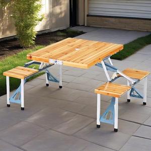 Thông một mảnh di động gấp bàn ghế cho đồ gỗ ngoài trời Dã Ngoại công viên-bền Gỗ Du Lịch Dã Ngoại bảng - Product Image 2