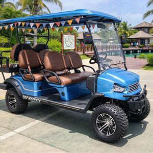 Voiturette de golf électrique ZOWN 3-4 places, couleur personnalisable, véhicule utilitaire tout-terrain certifié CE, 30-50 km/h, autonomie 90 km, idéale pour les parcs - Product Image 1