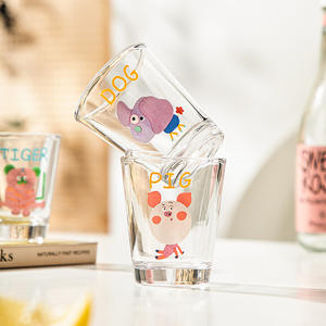 Bicchiere da 2oz con disegni dei 12 segni zodiacali, <span class=keywords><strong>tazza</strong></span> da acqua, <span class=keywords><strong>tazza</strong></span> da caffè, <span class=keywords><strong>tazza</strong></span> da sake, bottiglia in vetro per uso domestico - Product Image 4