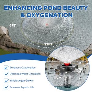 Fuente Flotante y Aireador de Estanque Completamente Automático de 110V, 750W (1HP) para Estanques y Lagos Grandes y Pequeños al Aire Libre - Product Image 2