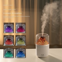 Humidificateur USB à effet flamme simulée JS20, diffuseur d'aromathérapie pour la maison et la voiture avec une puissante sortie de brume