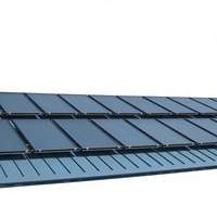 Collecteur solaire à plaque plate en cuivre durable 2,0 m, revêtement noir, soudure ultrasonique, pour eau pressurisée, extérieur, garage