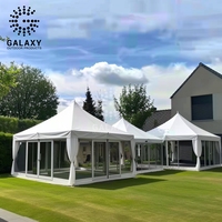 Tente de réception de luxe Galaxy pour intérieur et extérieur, taille personnalisée, grande tente de fête, tente modulaire pour salon professionnel, événement, mariage, maison-capsule